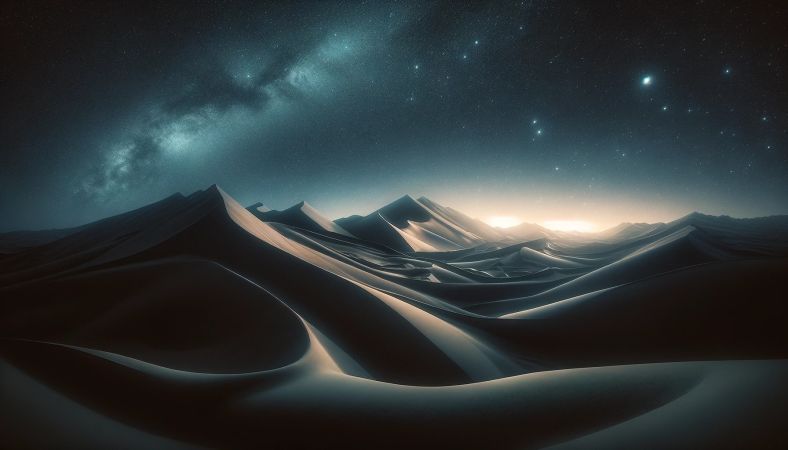 The Paraelemental plane of sand, at night